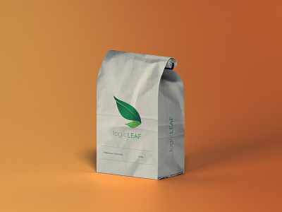 LOGIC LEAF Pouch Bag design by @mkrmStudio branding design flat graphic design illustration logo vector