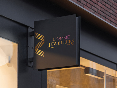 L HOMME JEWELLERS luxury outdoor design by @mkrmStudio branding design graphic design logo vector