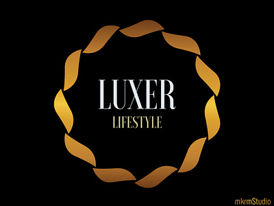 LUXER LIFESTYLE luxury logo design by @mkrmStudio