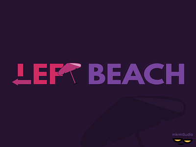 LEFT BEACH 🏖 logo design by @mkrmStudio