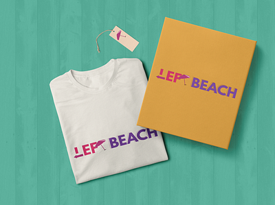 LEFT BEACH 🏖 T-shirts, Box & Tag design by @mkrmStudio branding design graphic design logo typography