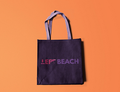 LEFT BEACH 🏖 tote bag design by @mkrmStudio branding design graphic design illustration logo typography