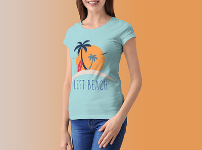 BEACH 🏖 T-shirt design for girls by @mkrmSt design graphic design logo