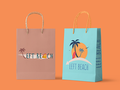 BEACH 🏖 Shopping bags design by @mkrmStudio branding design graphic design logo