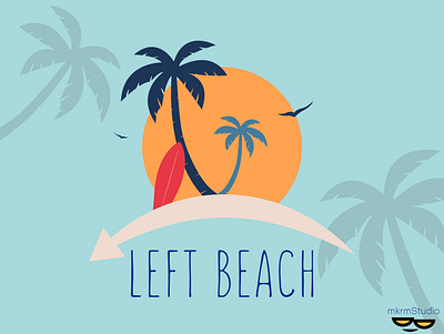 BEACH 🏖 logo design by @mkrmStudio branding design graphic design icon illustration logo