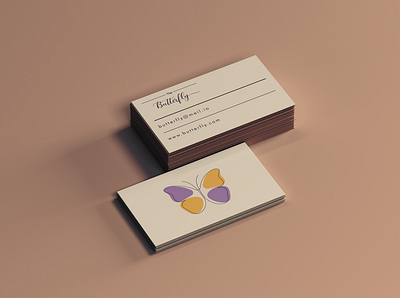 The Butterfly édition femmes business car design by @mkrmStudio branding design graphic design illustration logo