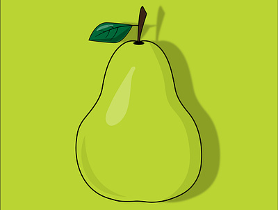 Pear 🍐 illustration by @mkrmstudio design fruit fruits graphic design green illustration pear