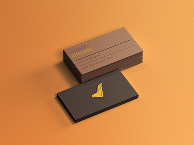 OPULENCE INTERIORS business card design by @mkrmstudio branding business cards design graphic design illustration interior logo opulence vector