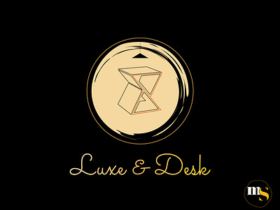 Luxe & Desk logo design by @mkrmstudio branding design desk graphic design illustration interior design logo luxe luxury vector