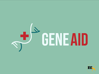 GENEAID logo design by @mkrmstudio aid branding design dna gene graphic design illustration logo vector