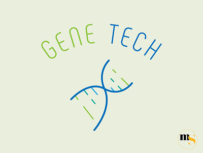 GENE TECH logo design by @mkrmstudio branding design dna gene genetic graphic design illustration logo technology vector
