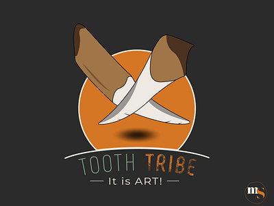 TOOTH TRIBE logo design by @mkrmstudio branding design graphic design illustration logo mascot tooth tribe vector