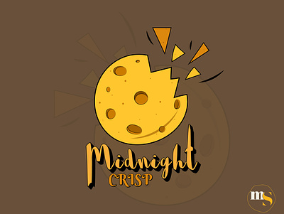 Midnight CRISP logo design by @mkrmStudio branding chips crisp design graphic design illustration logo midnight typography vector