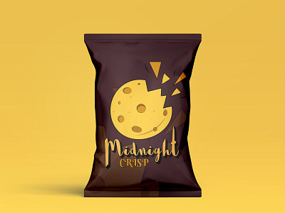 Midnight CRISP chips bag design by @mkrmStudio