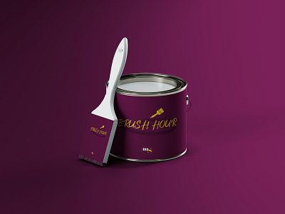 BRUSH HOUR paint bucket design by @mkrmStudio