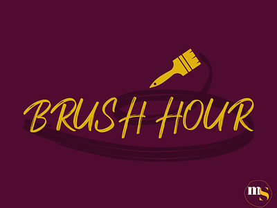 BRUSH HOUR logo design by @mkrmStudio branding brush design graphic design hour illustration logo paint painting strokes typography vector