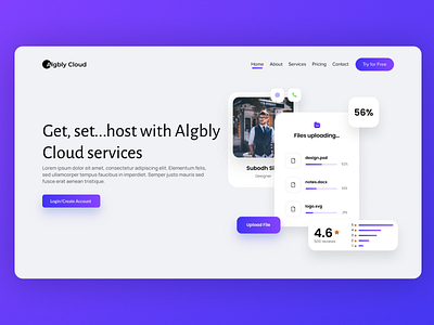 Cloud Service Website UI app company webdesign design figma ui kit landing page web webdesign website ui design