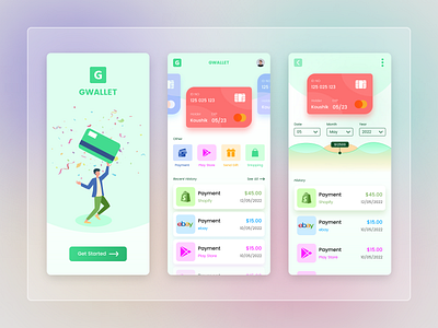 Wallet Phone App UI Design