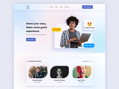Storytelling Website UI Design