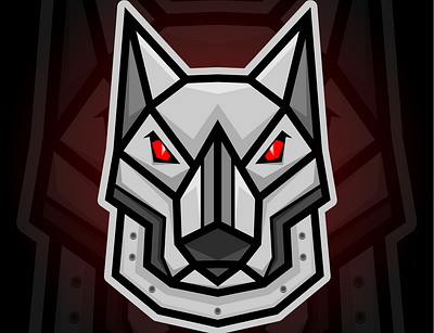 Wolf Robotic design graphic design illustration mascott robot sticker vector wolf