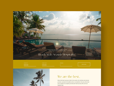 Hotel Website Design accomodation beach branding dekstop design hotel resort traveling ui uiux web web apps website design