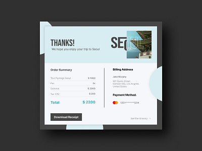 Daily UI 017 - Email Receipt 017 apps branding dailyui design illustration logo ui uiux vector website design