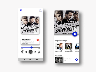 Music player UI app application design music music palyer ui ux