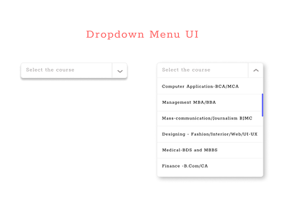 Dropdown UI