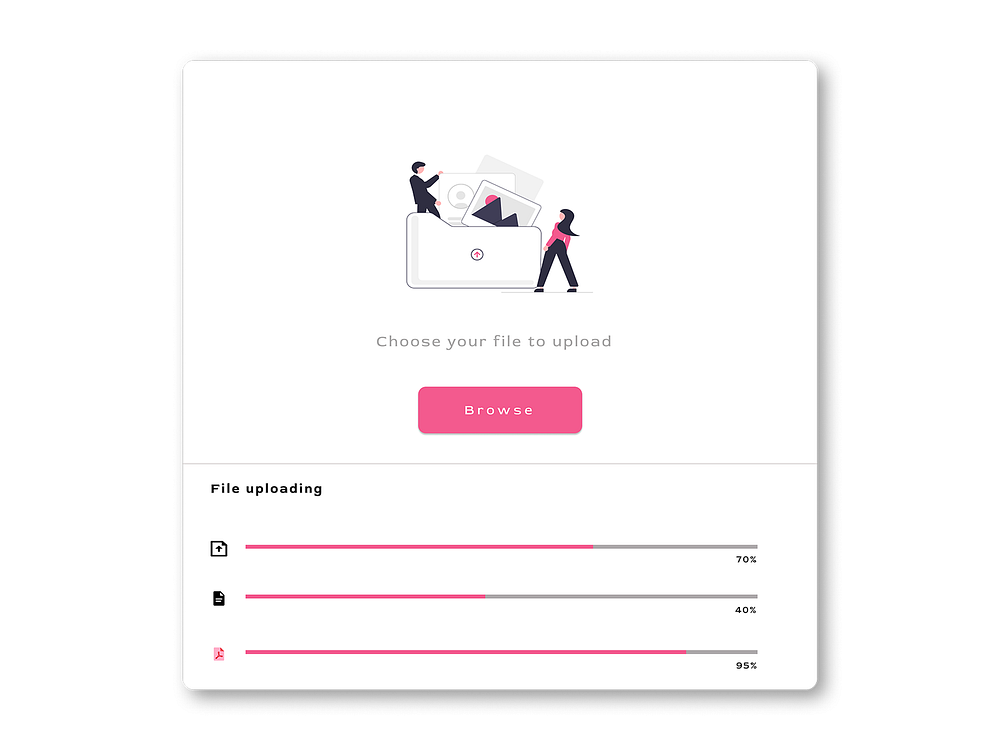 File Upload UI designs, themes, templates and downloadable graphic ...