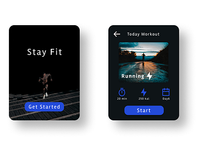 Workout of the Day UI design exercise exercise list fitbit next day exercise program todo ui ux watch application design workout workout of the day ui