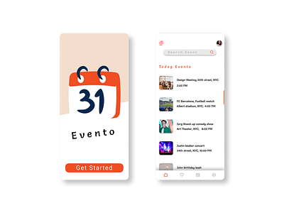 Event Listing UI app brand design event event listing event listing ui event planning listing event ui ux