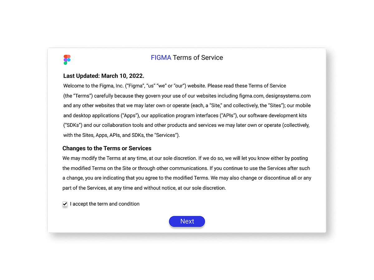Browse thousands of Terms And Conditions UI images for design ...
