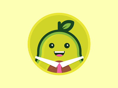 TAD the Avocado avocado character dining food food illustration happy tie university