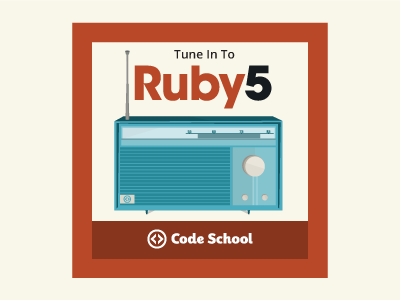 Ruby 5 Podcast Sticker Design