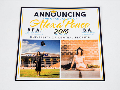 UCF BFA & BA Grad Announcements college grad announcements graduate print ucf