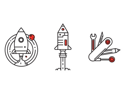 Website Icons 1 branding discovery execution icons illustration rocket