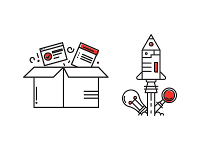 Website Icons 2 branding design discovery execution icons rocket strategy