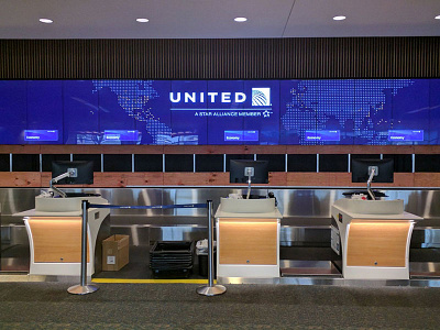 United Airlines Video Wall Branding airports branding design mco motion graphics united video walls