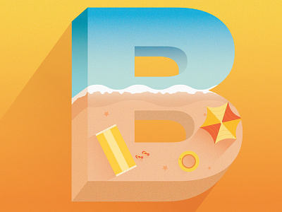 26 Days of Type. B alphabet b beach florida letters ocean perspective type