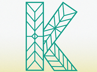 26 Days of Type. K alphabet letters lines linework shapes