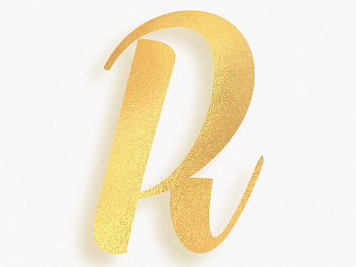 26 Days of Type, R. foil gold letters r vector