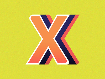 26 Days of Type, X. letters neon type x