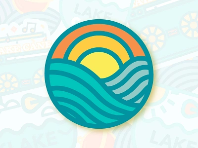 Sticker Collection illustration ocean sea stickers sunrise water wave