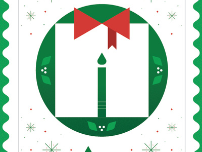 5x7 Holiday Card branding christmas green holidays night orlando postcards presents