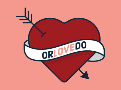 Orlovedo Sticker design florida heart icons illustration love olando orlovedo stickers valentines vector