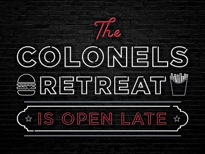 Colonels Retreat Neon Sign