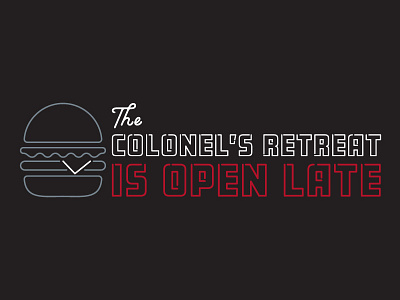 Colonels Retreat Neon Sign 2