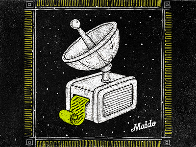 News/Blog - Space Radar Illustration blog button grunge handdrawn illustration news radar space texture