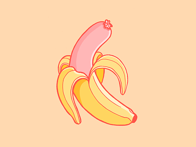 FOOD PORN banana food foodporn fruit icon illustration illustrator maldo maldonaut meat porn sausage
