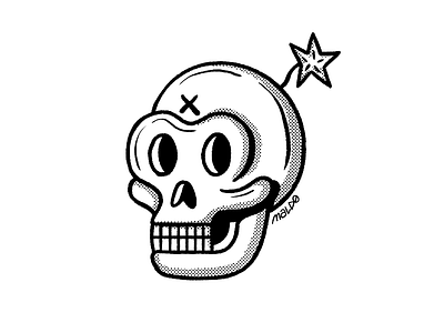 Skull blackandwhite bold editorial icon illustration maldo maldonaut minimal pattern simple wacom